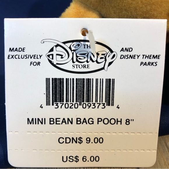Disney Store Mini Bean Bag Pooh 8" - Picture 3 of 3